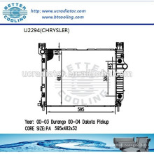 Radiateur pour CHRYSLER DAKOTA PICKUP 00-04 OEM: 52028816AB Vente chaude du fabricant